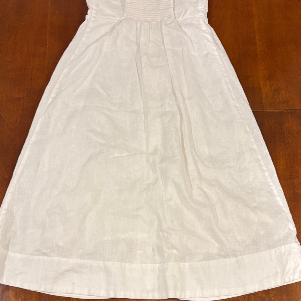 Madewell Linen-Cotton Cami Button-Front Midi Dress - Like New - Picture 11 of 15